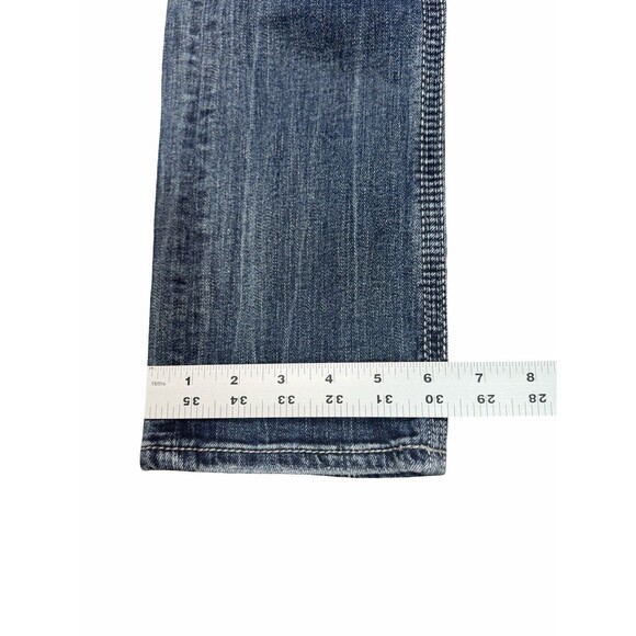 BKE Alec Jeans Womens 28x32 Slim Distressed Blue Medium Whisker Wash Straight - Picture 9 of 13